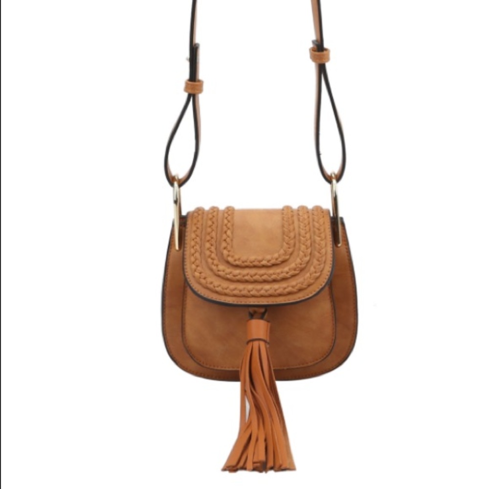 Tan Braided Crossbody Bag - Picture 3 of 5